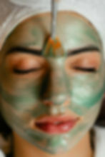 Client receiving a facial