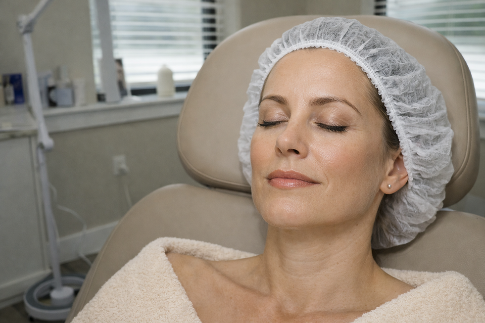 Woman waiting for facial