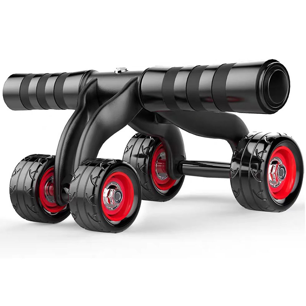 Thumbnail: 4-Wheel Abdominal Roller Muscle Trainer Home Fitness Ab Rollers Workout