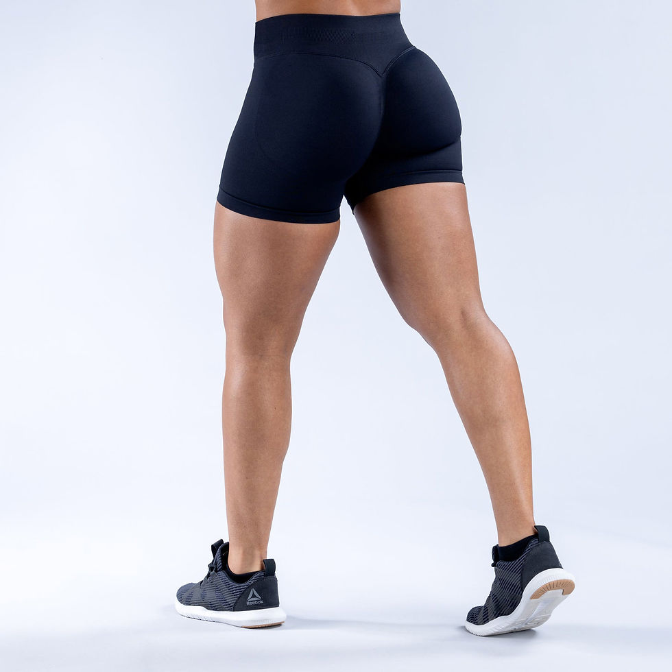 Thumbnail: Impact Shorts Women Seamless Yoga Shorts Scrunch Bum Gym Shorts Workout Low Wais