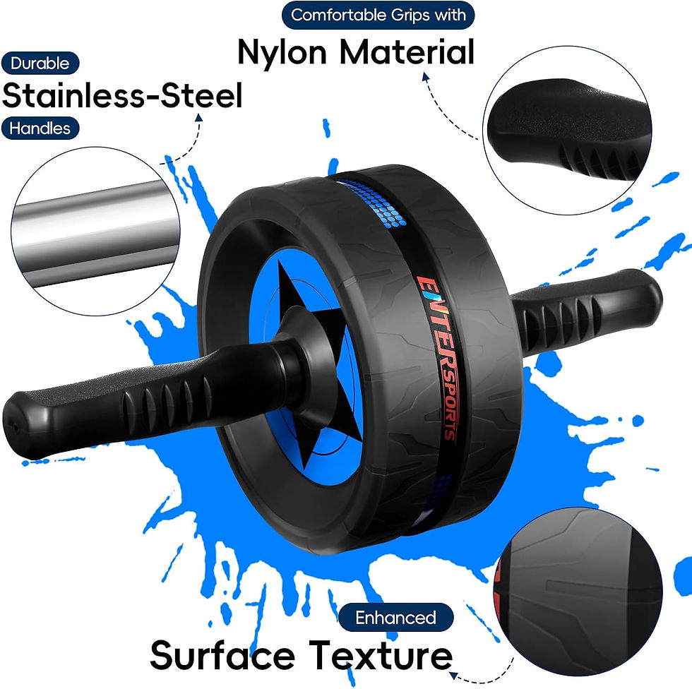 Thumbnail: Ab Roller Wheel for Abs Workout - Abdominal Exercise Equipment with 2 Knee Pads 