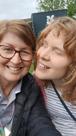 Caroline and R in the park