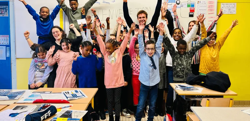 Tom Laperche à la rencontre des élèves brestois