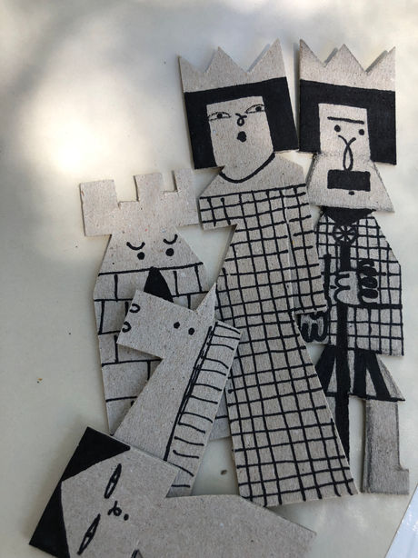 Grey chessmen set