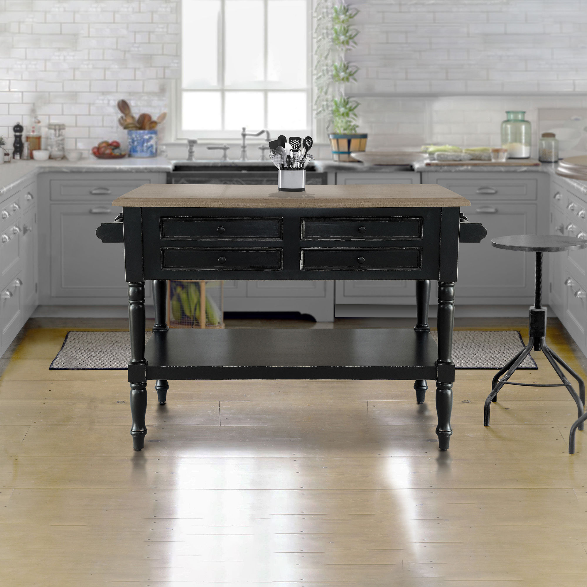 MAH339 - Shannon Small Kitchen Island (8 drawers)