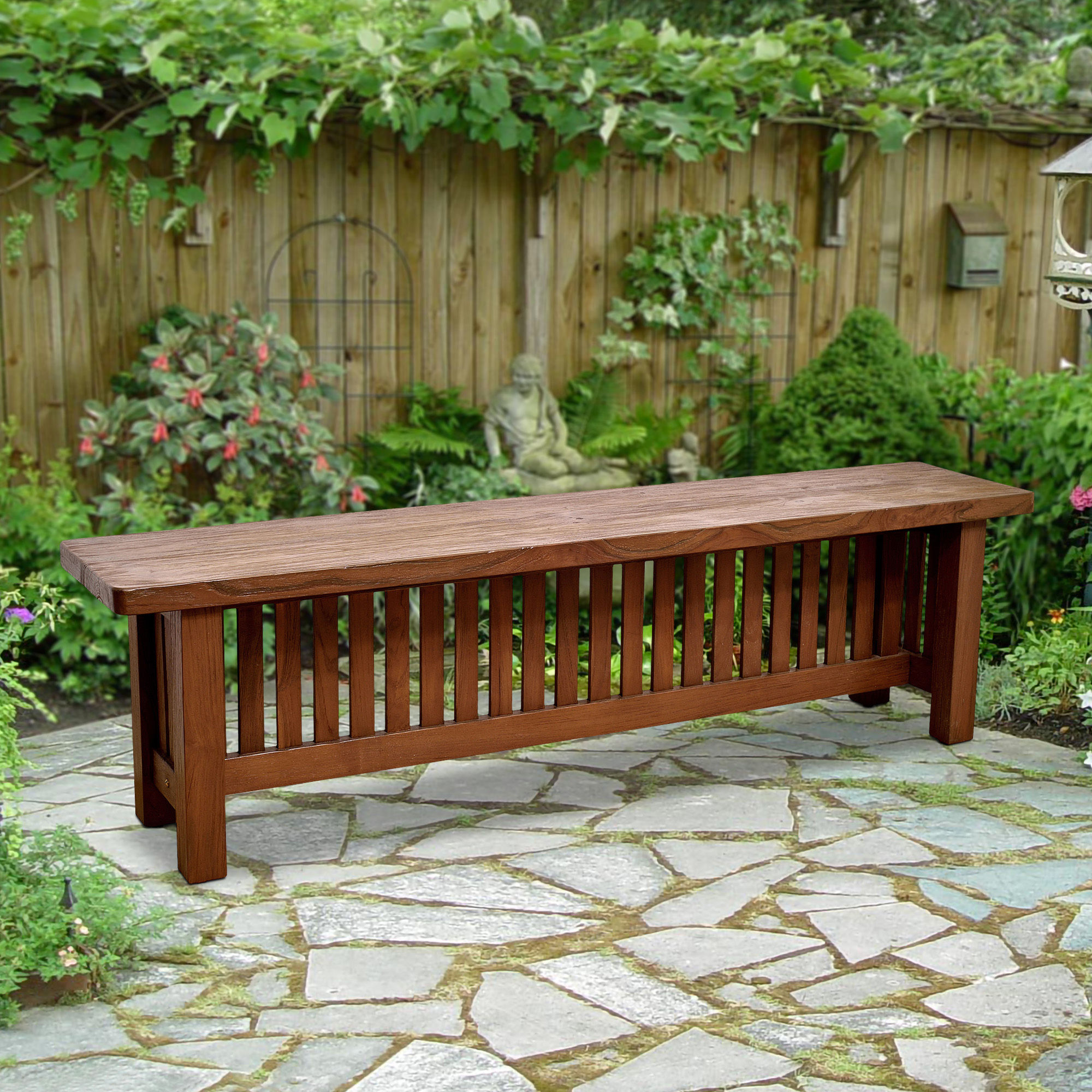 OLT110 - Reclaimed Teak Mission Bench