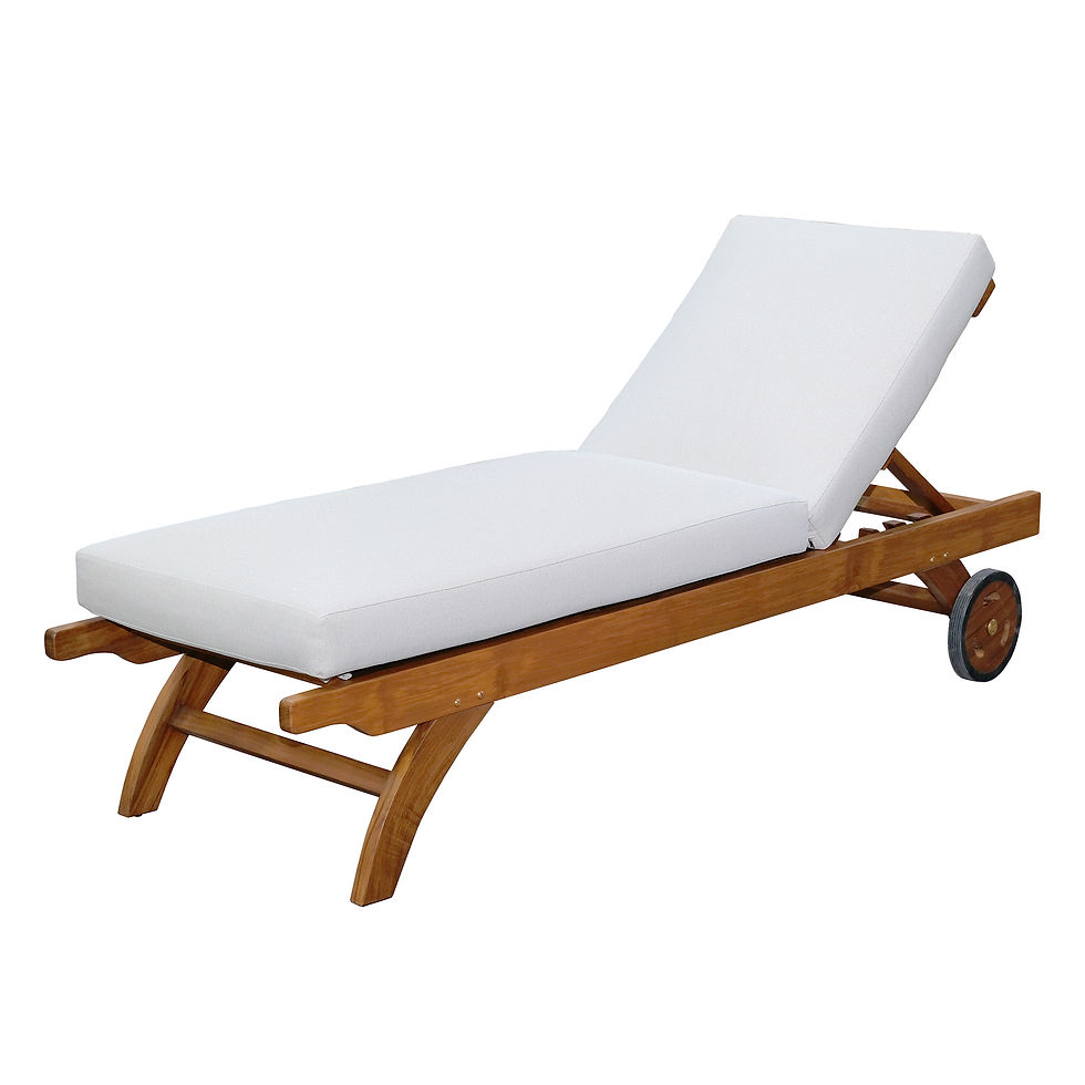 Thumbnail: OTT024 - Versailles Teak Sun Lounger With Wheels