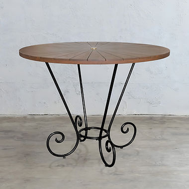 IRT009 - Toscana Iron & Teak Bar Round Table D 55"