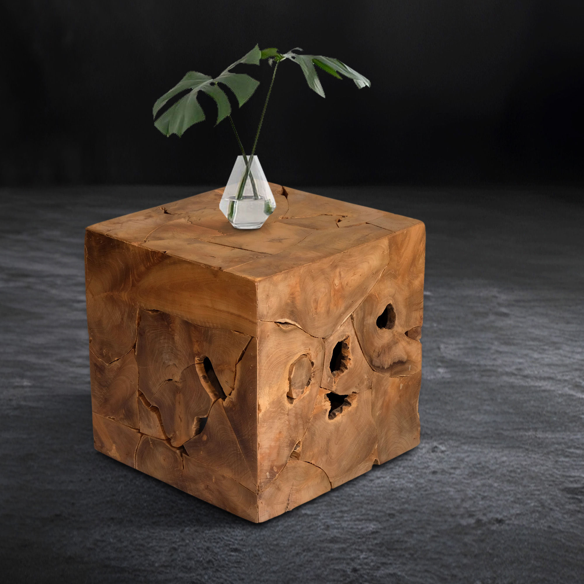 SEN017 - WOOD SLICES SIDE TABLE