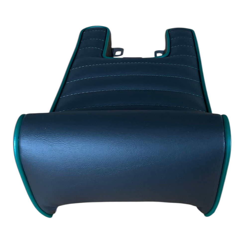 Thumbnail: New Style Snetterton Lambretta Seat - Racing Green  Piping