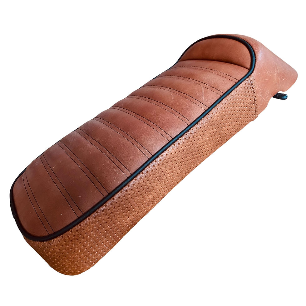 Thumbnail: Vintage Leather Solo Hinged Lambretta Seat