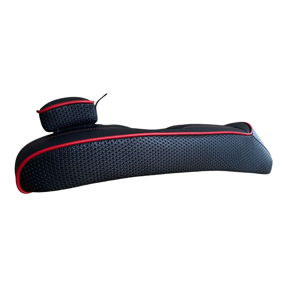 Thumbnail: Black Warner 3/4 Lambretta Seat - Red Piping