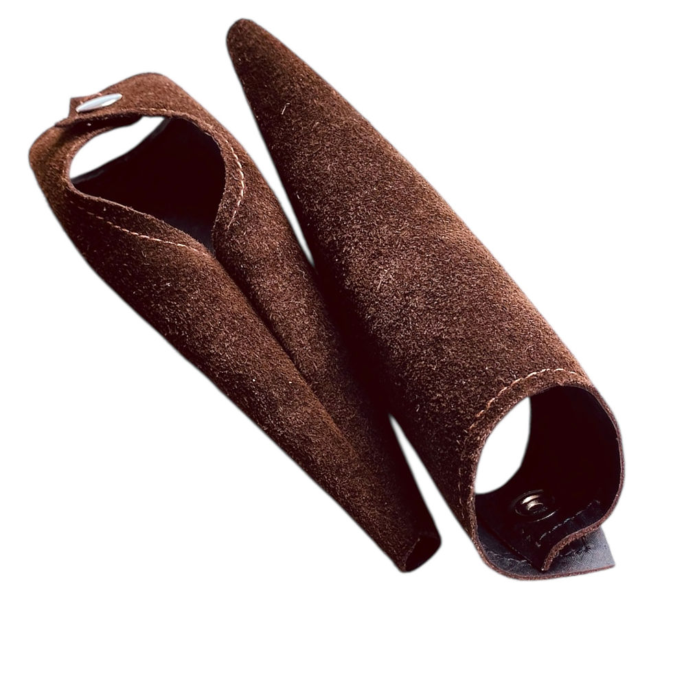 Thumbnail: Lambretta Dark Brown Suede Gaiters / Lever Covers