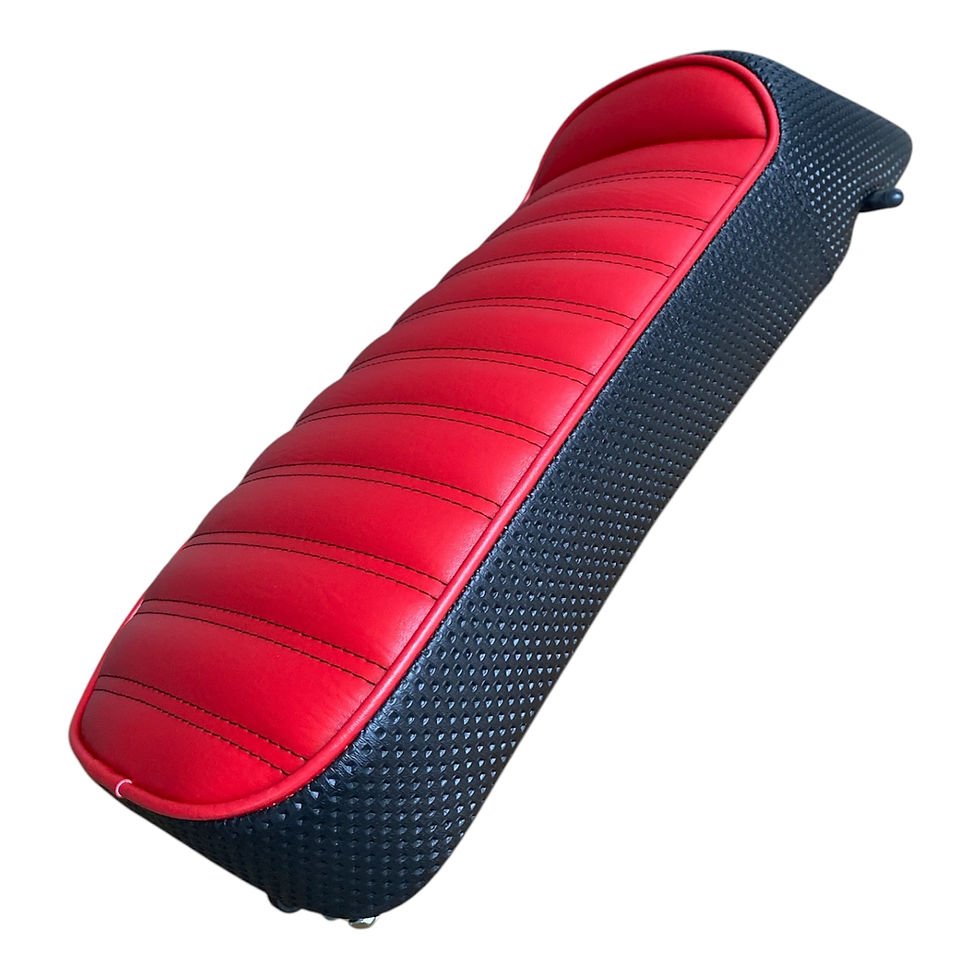 Thumbnail: Scoots and Soul Solo Hinged Red Vinyl Lambretta Seat