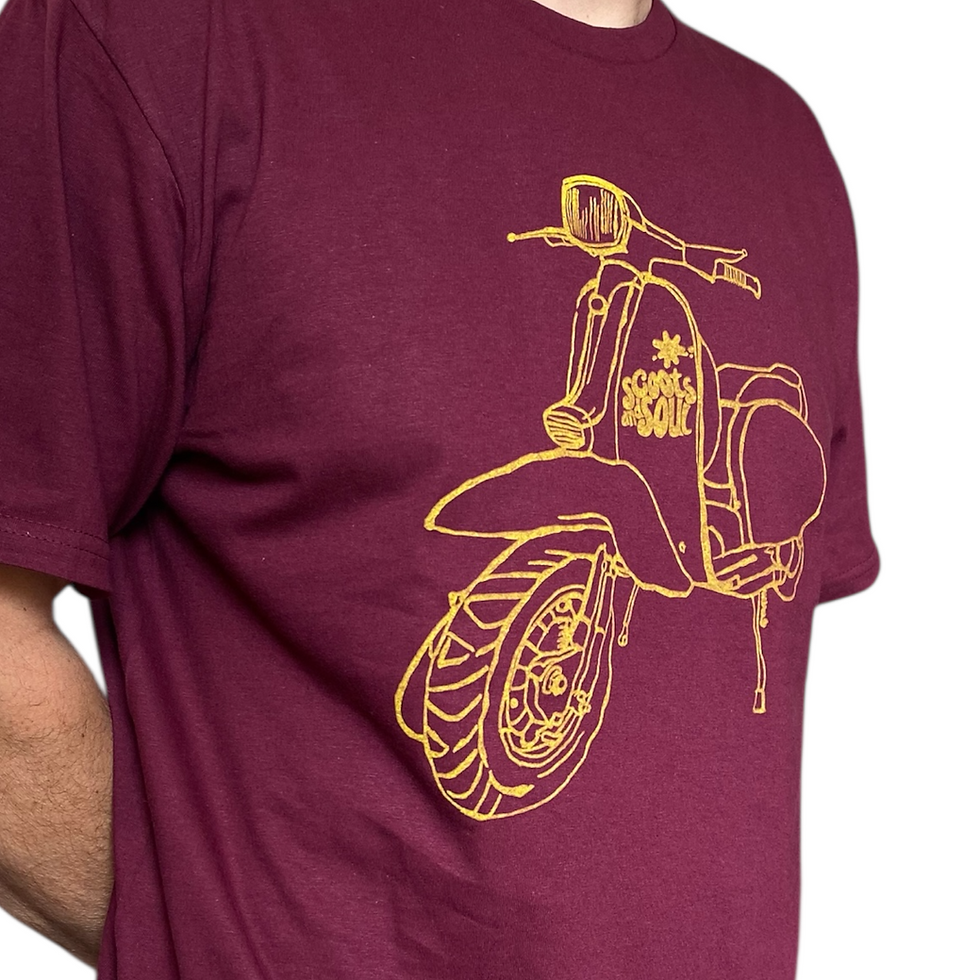 Thumbnail: Lambretta GP T-Shirt - Burgundy - Scoots and Soul®