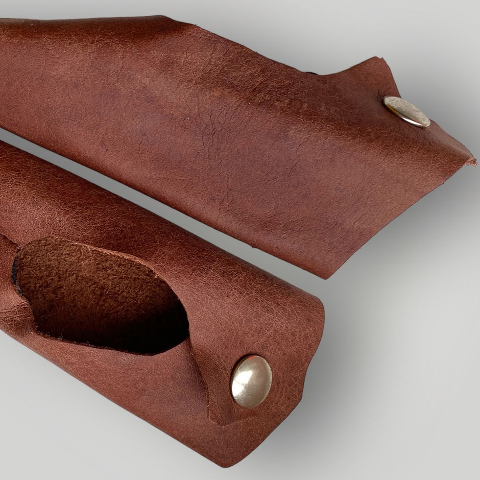 Thumbnail: Leather Lambretta Gaiters - Lever Covers 