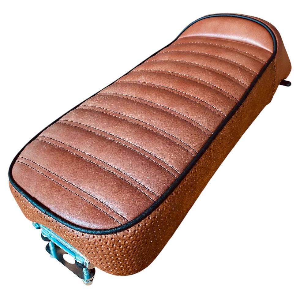Thumbnail: Vintage Leather Solo Hinged Lambretta Seat