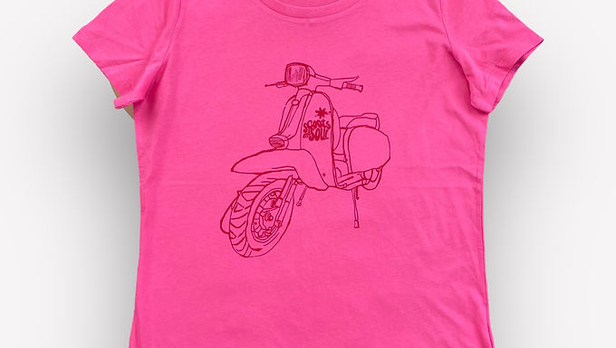 Scooter Girl - Lambretta GP T-Shirt - Raspberry | Pink