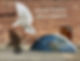 an image of a painting of a dove flying from earth