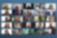 multiple people are shown on camera in separate boxes (due to the fact they are on zoom) they are all smiling and reasonably diverse looking