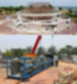 two images are shown of the construction site