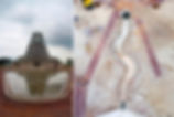 two images of the reflecting pool and stream