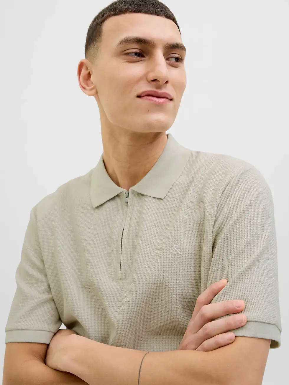 Thumbnail: Jack and Jones' Austin Zip Polo (Moonbeam))