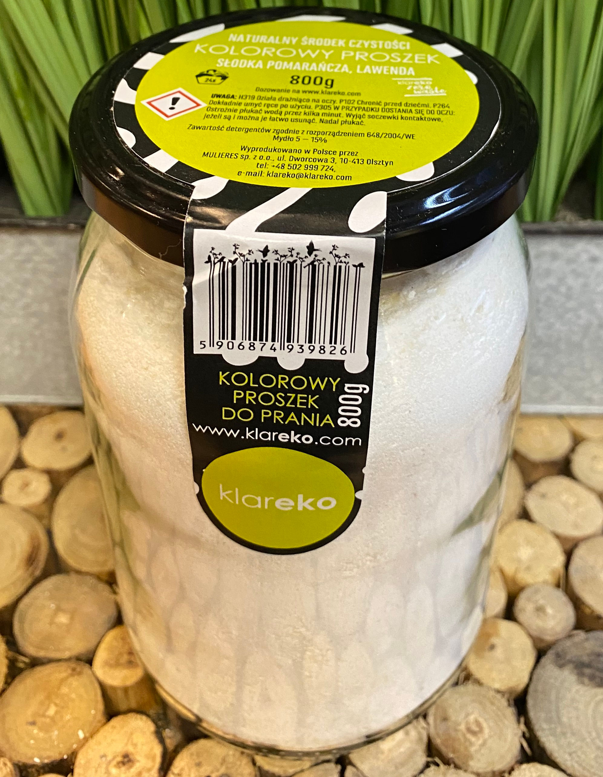 Kolorowy Proszek- Słodka Pomarańcza,Lawenda 800g Klareko