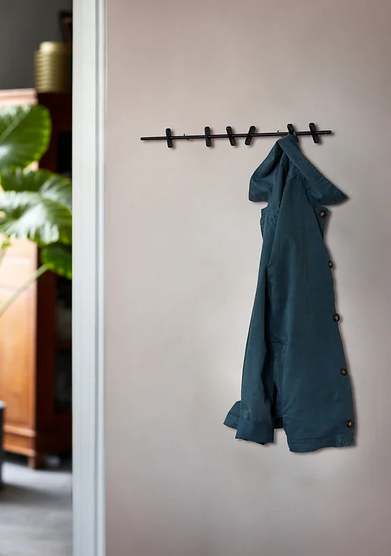 turquoise coat rack