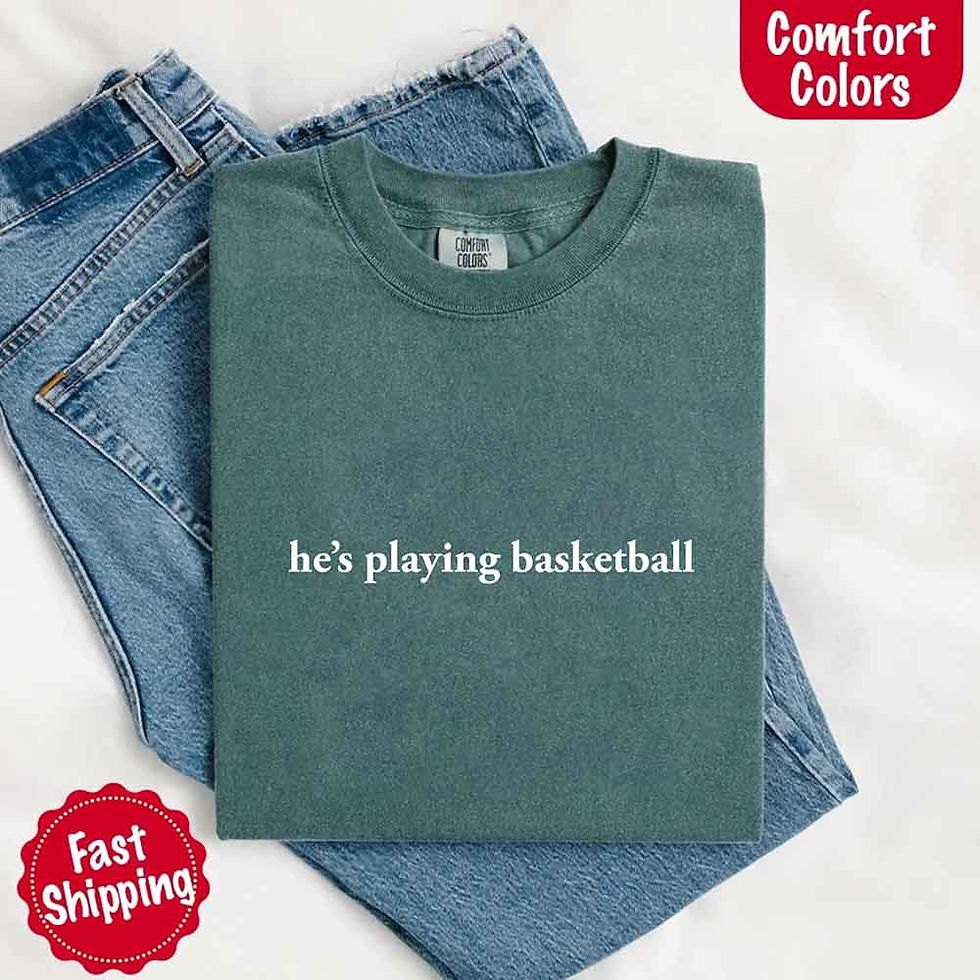 Thumbnail: He’s Playing Basketball – Funny Sports Girlfriend Shirt for Women