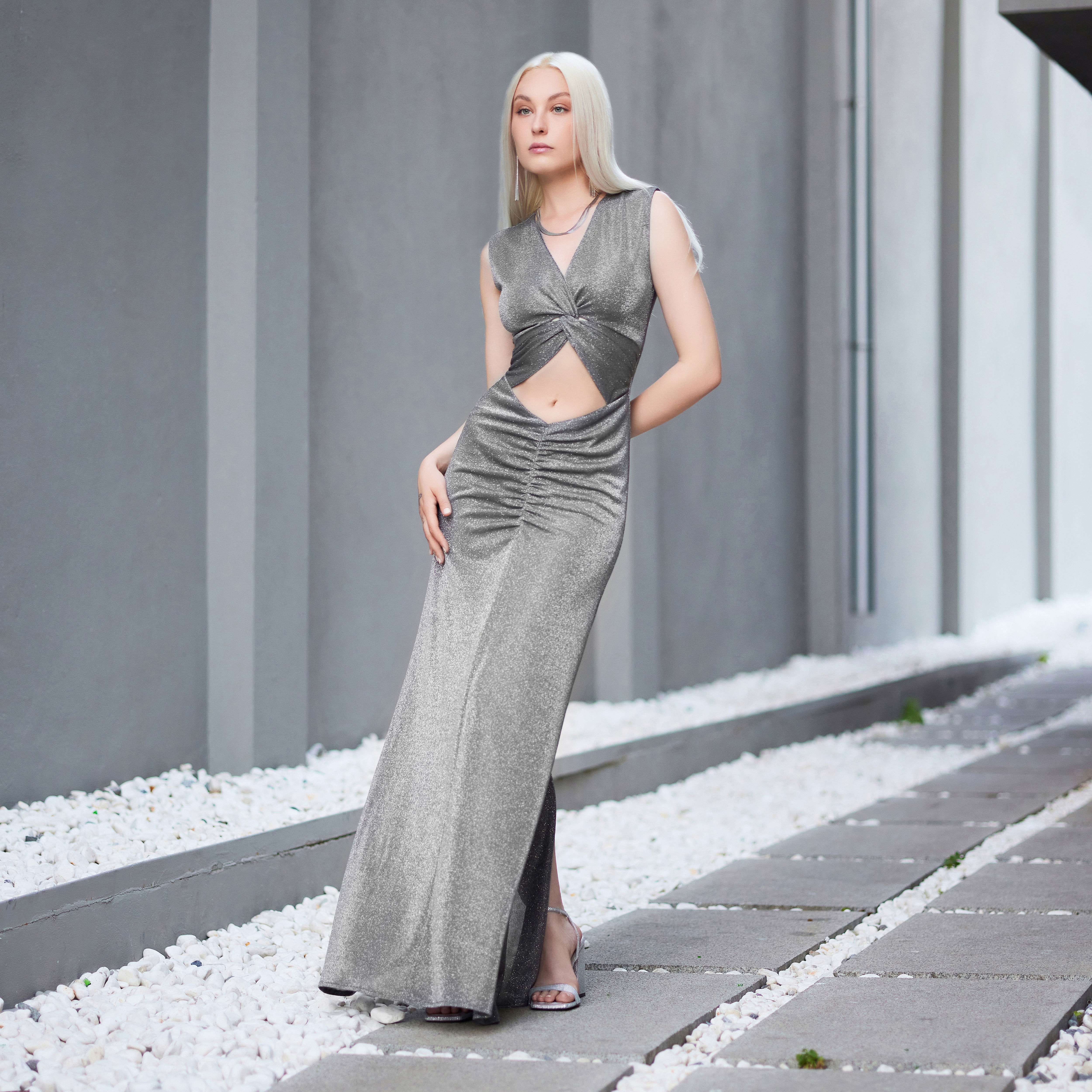 Elin Ruched Maxi Dress