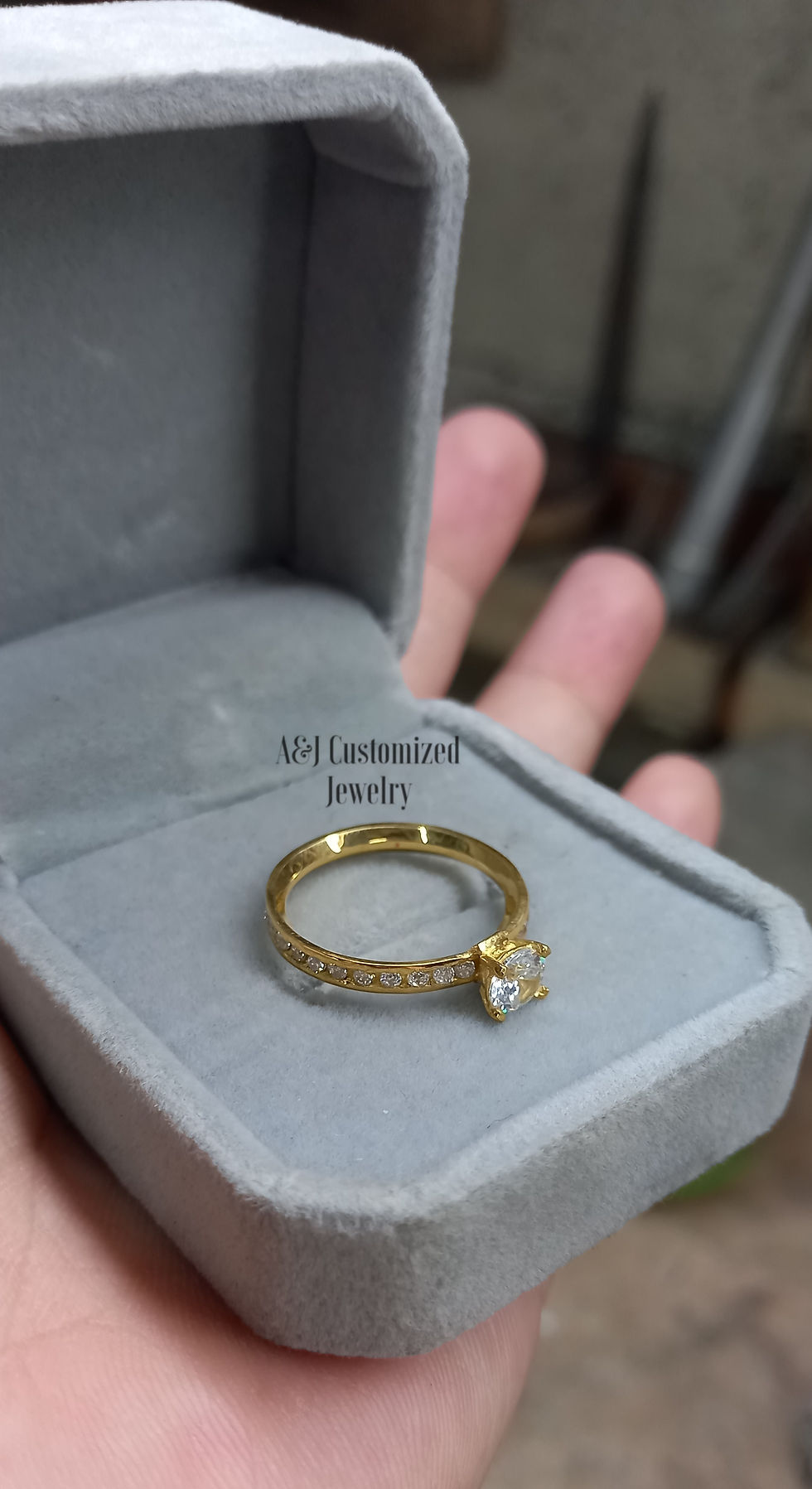 Thumbnail: 18k Gold Open Channel Eternity Ring