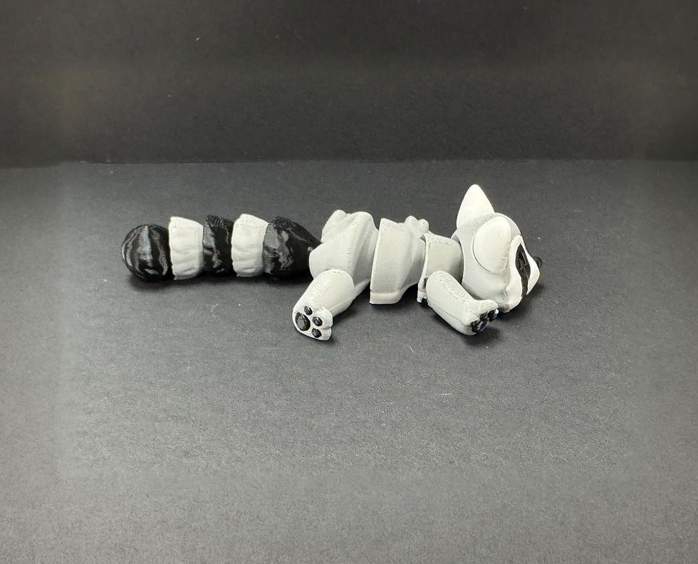 Thumbnail: 3D-printed trash raccoon side view