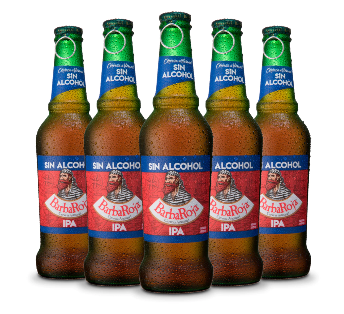Cerveza BarbaRoja 330 ml.IPA (indian pale ale S/A 0,0%) 24 por caja