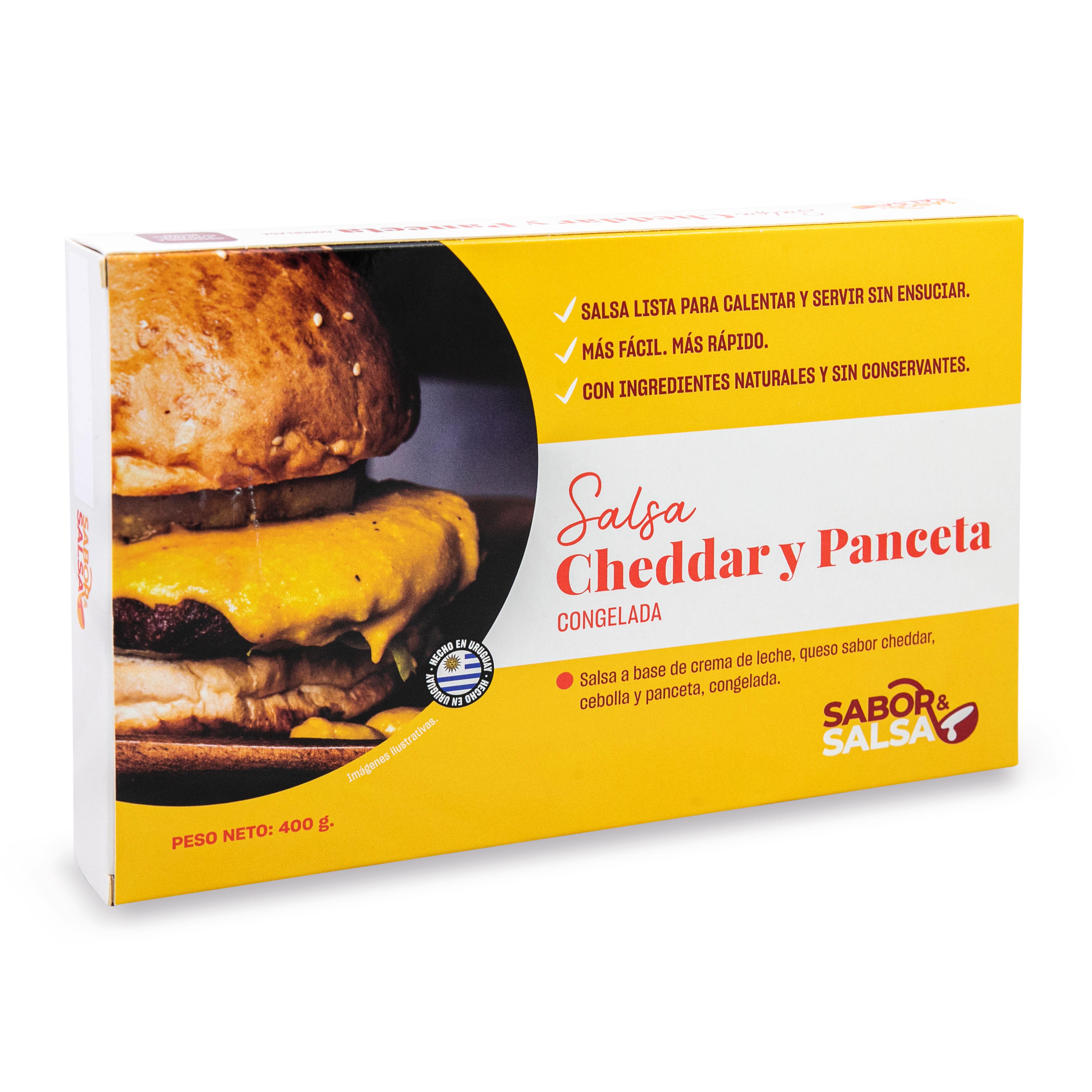 Salsa Cheddar Y Panceta 400g Sabor & Salsa