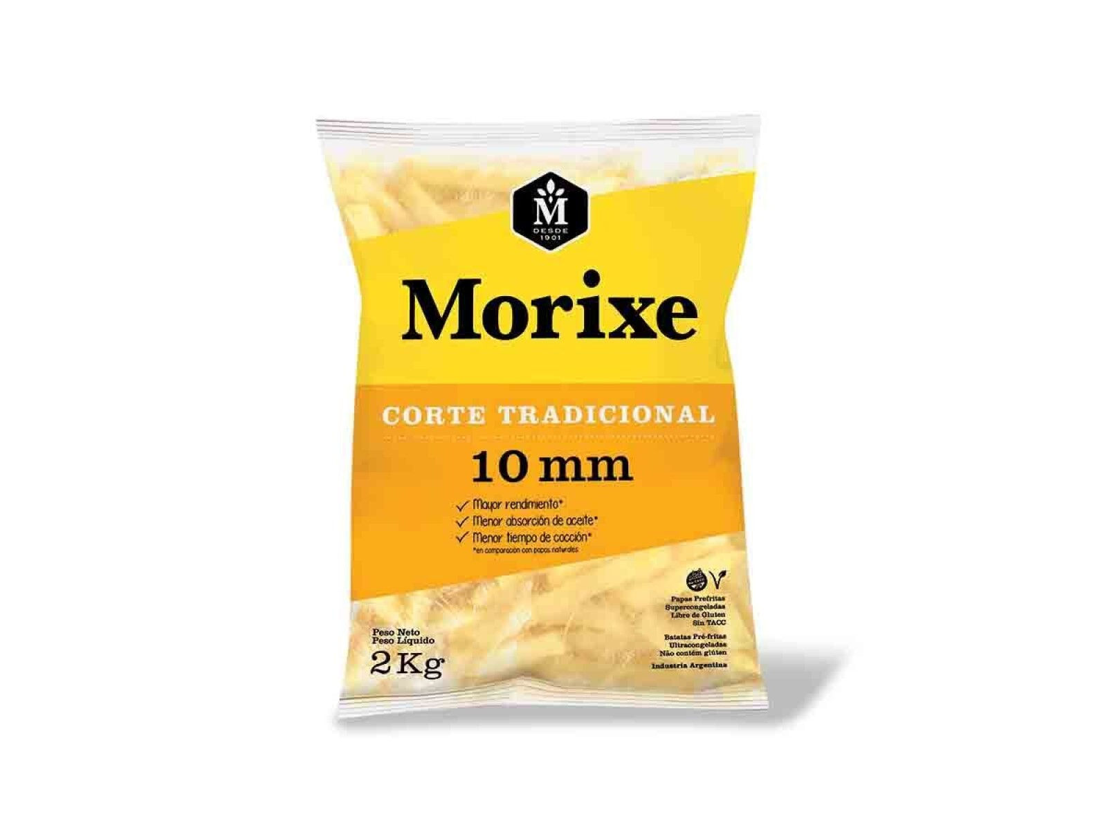 Papas corte tradicional 10mm bolsa 2 Kg Morixe