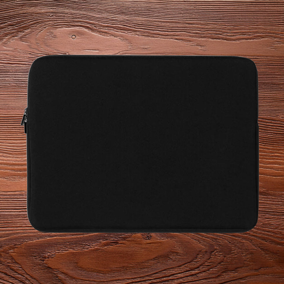 Thumbnail: the black back side of a laptop sleeve 
