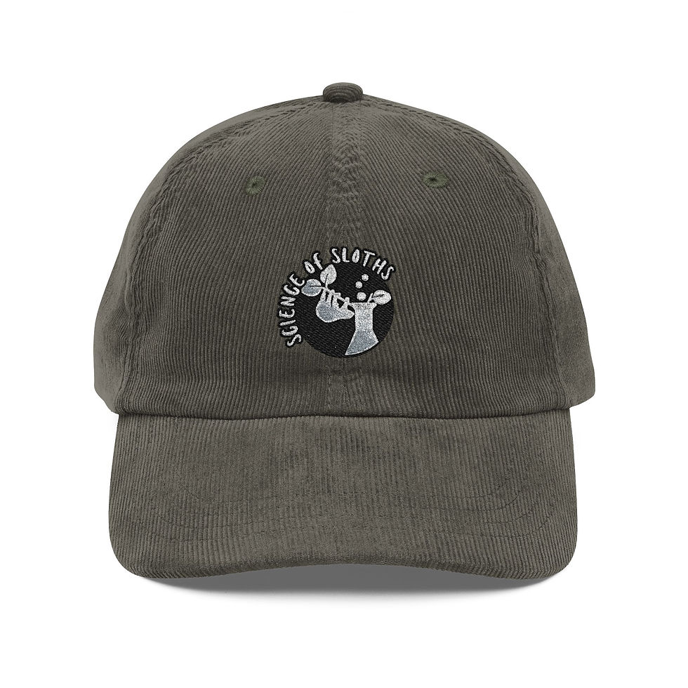 Thumbnail: Corduroy Baseball Cap - Sloth Science Logo Hat 