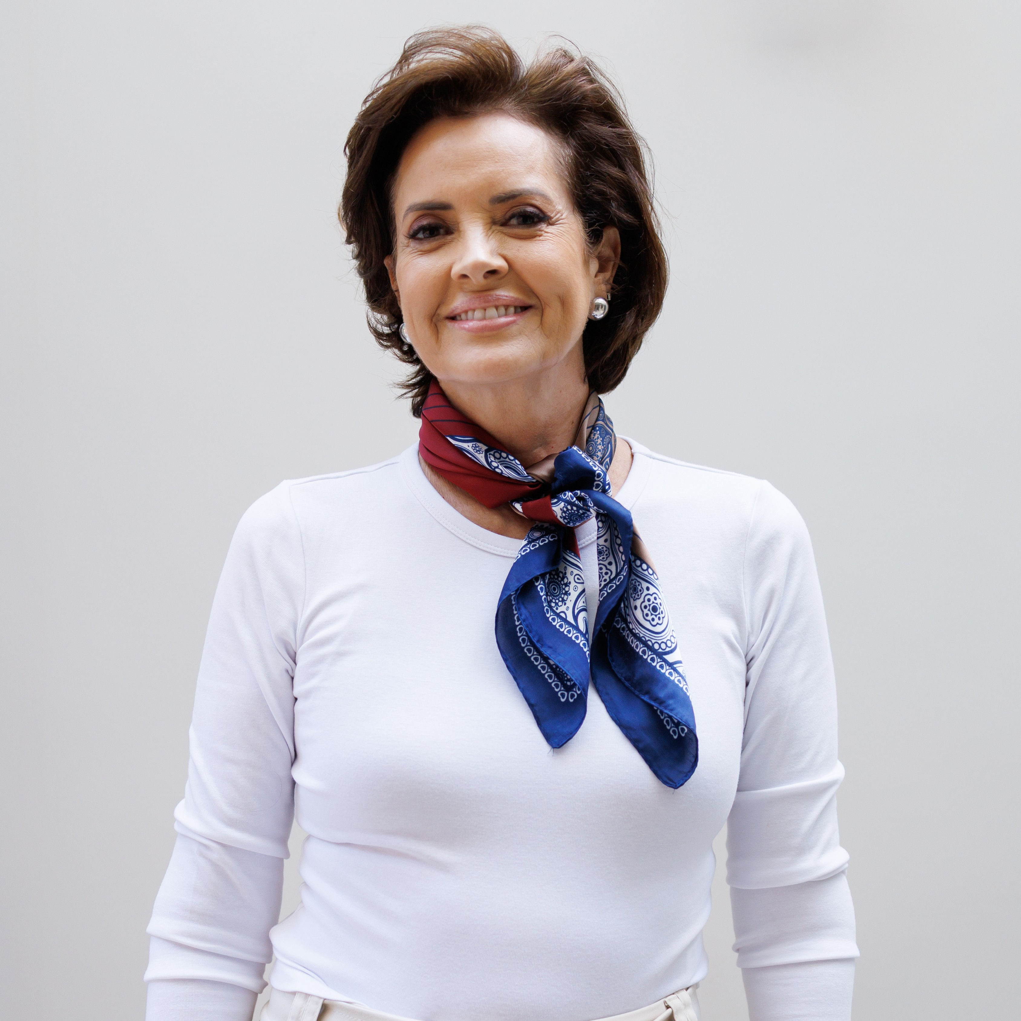 Lenço cashmere marrom/vinho/azul marinho