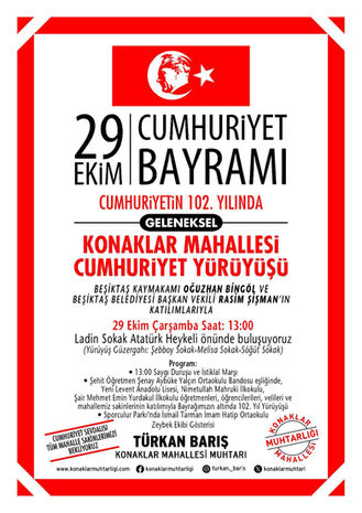 29 EKİM CUMHURİYET BAYRAMI PROGRAMI