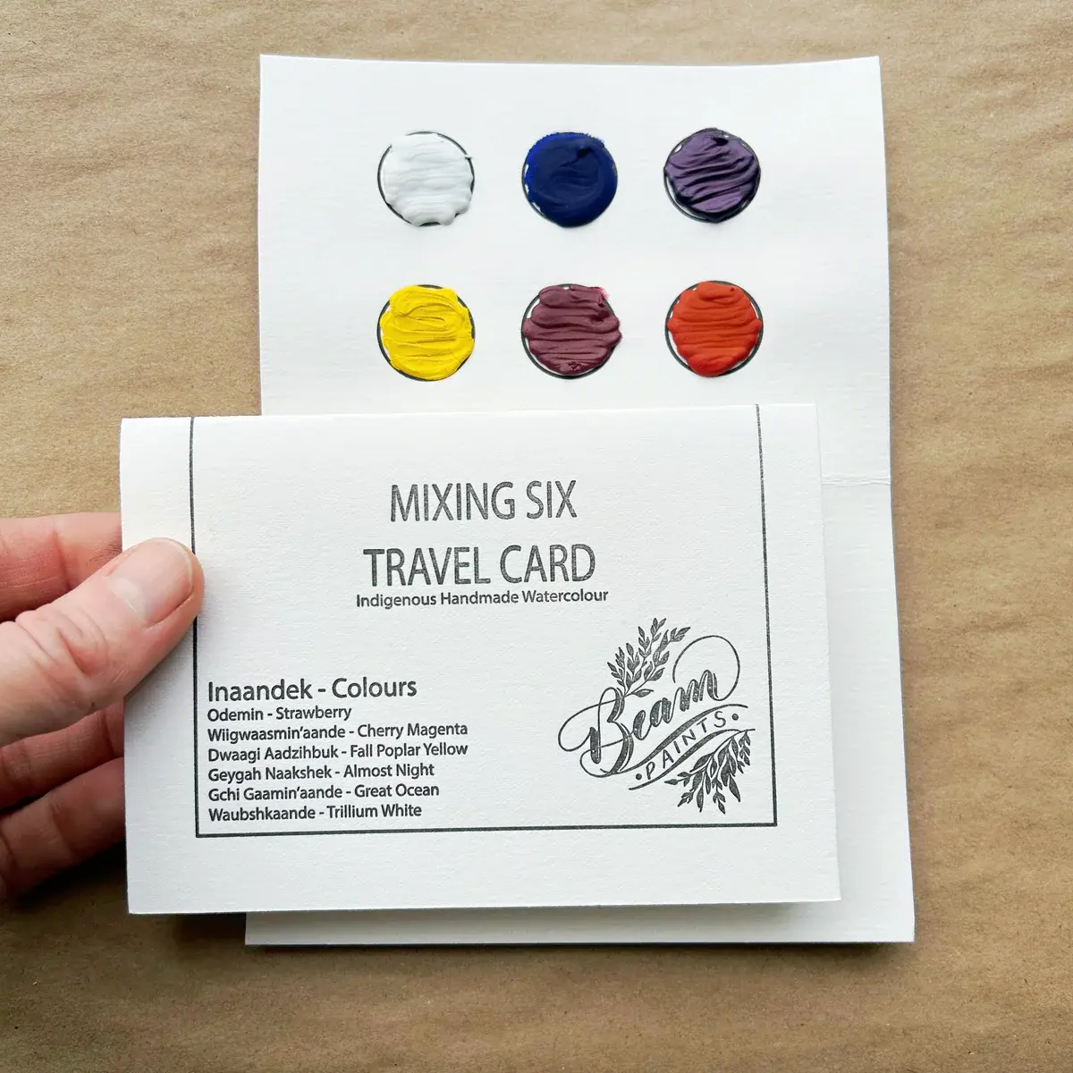 Mixing Six, Large Size Dot Card • Beam Paints