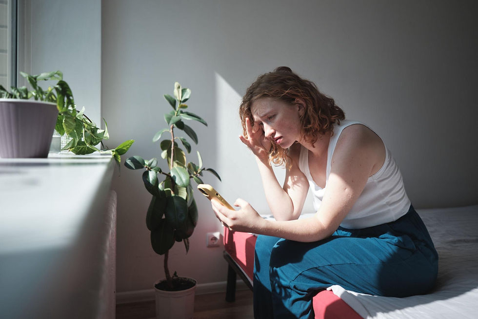 Woman experiencing persistent anxiety in her daily life