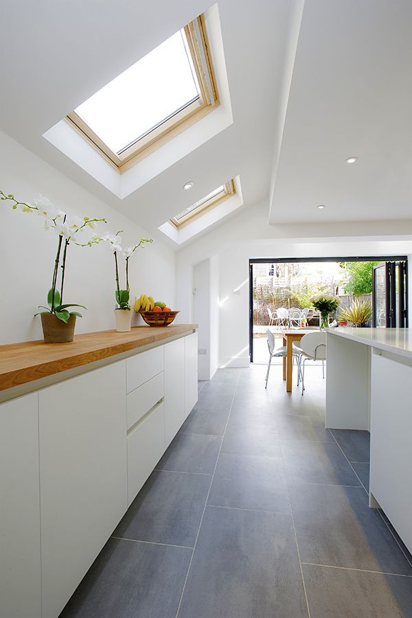 Skylights letting in natural sunlight