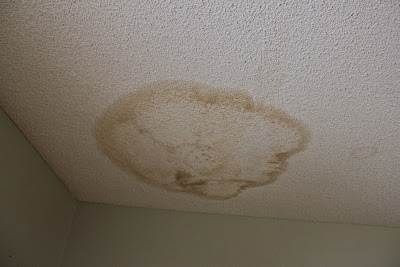 Roof leak damage