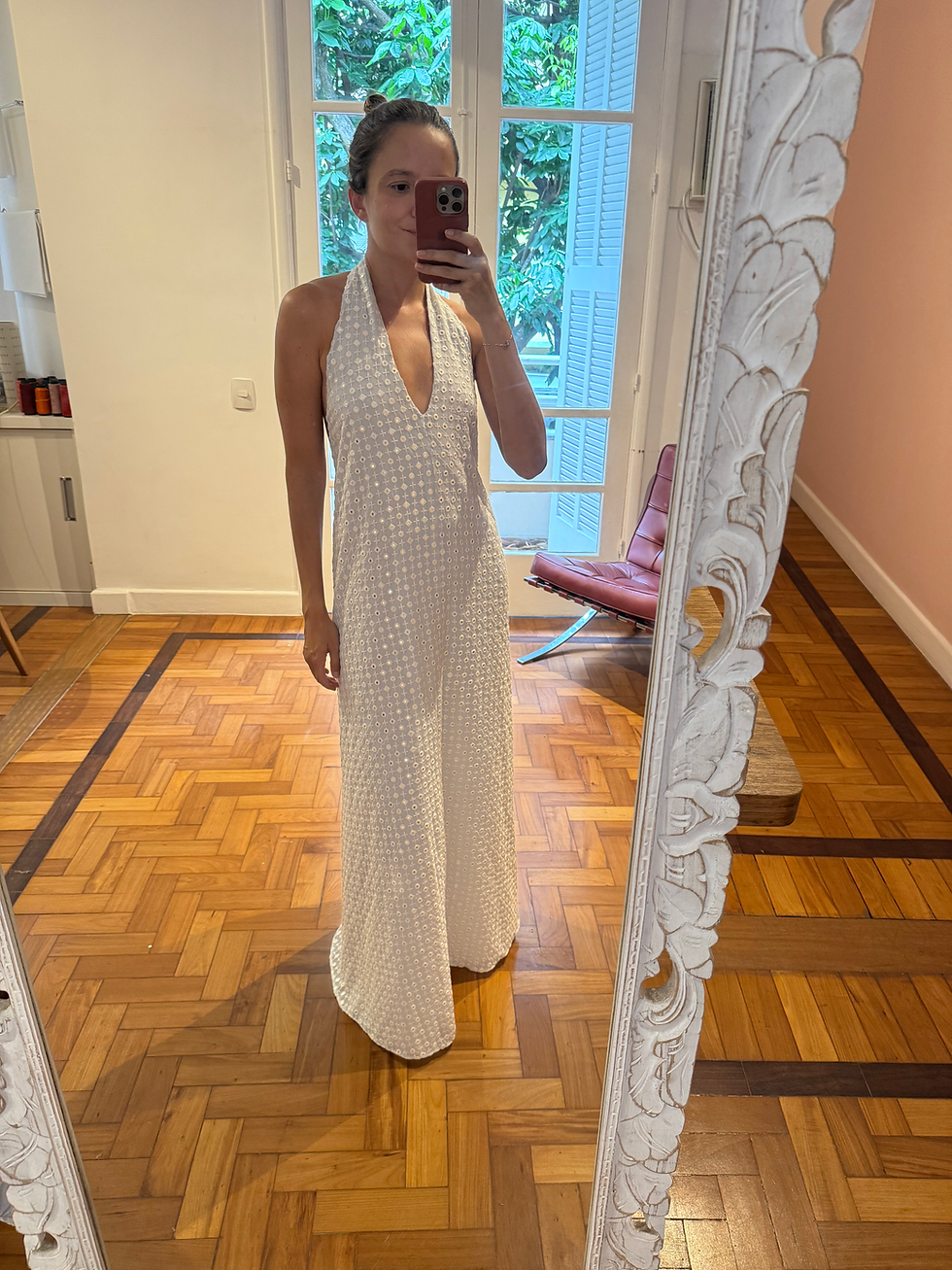 Miniatura: vestido bordado espelhos