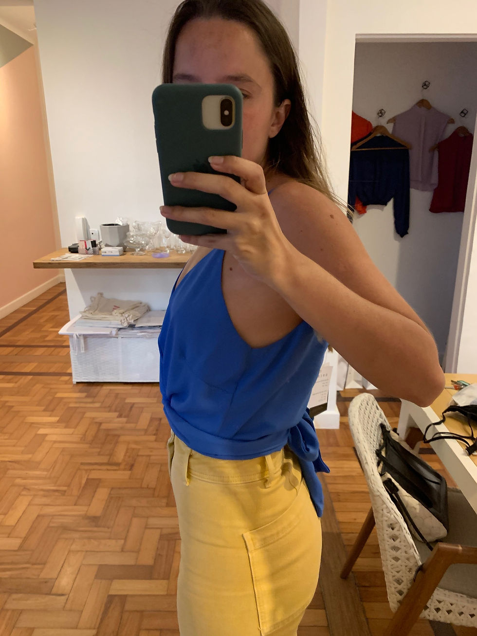 Miniatura: blusa amarrações alcinha