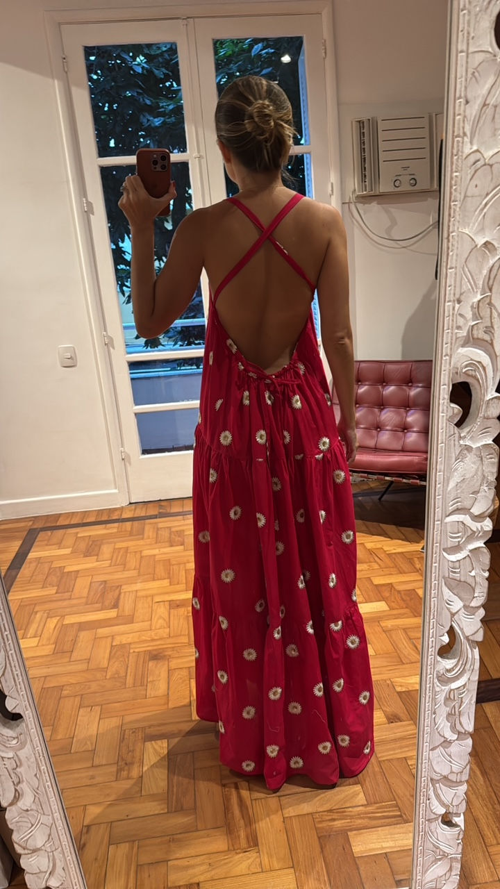 Miniatura: vestido camadas bordado