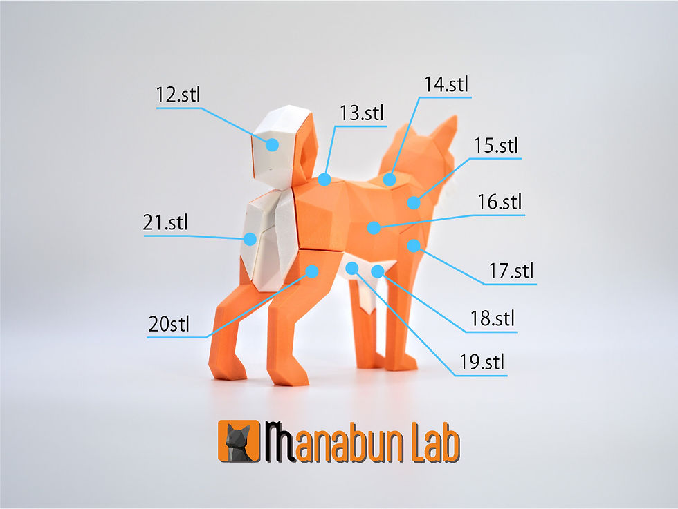 Thumbnail: Low Poly Shiba Inu Magnet Puzzle - Small