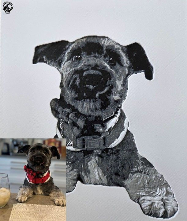 Thumbnail: Personalized Picture 3D Printed Artwork, Four Color ( 7" x 7" or less)