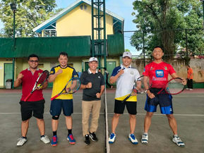 Dandim 1002/HST Jalin Silaturrahmi Dengan Forkopimda HST Dengan Olahraga Tenis.